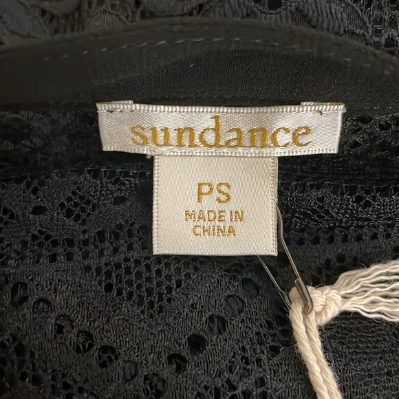 Sundance Navy Blue Lace Knee Length Dress Boho Bohemian Size Small Petite NWT - Picture 8 of 8